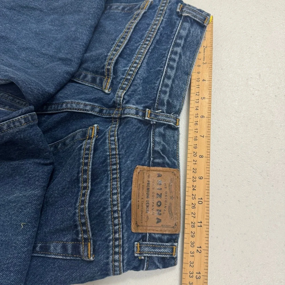 Arizona Jean Company Loose Fit Blue Denim Jeans Mens 16 Regular Medium Wash 3417